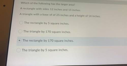 Which of the following has the larger area?