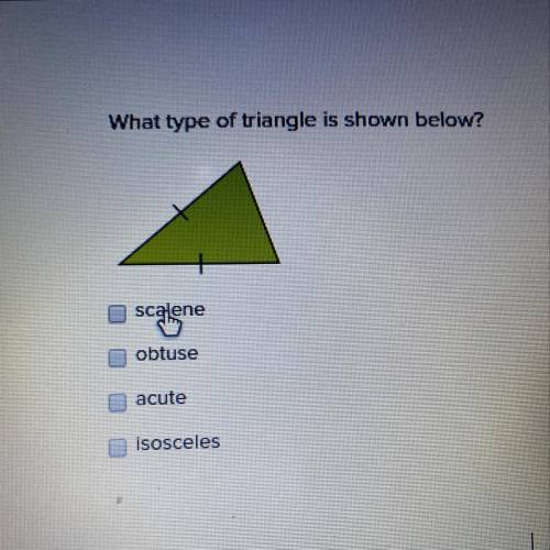 What type of triangle is shown below