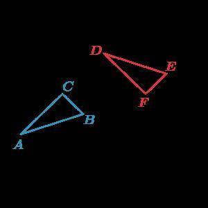 Use the graph to answer the question.If △ABC≅△DEF, which transformations maps △ABC to △DEF?a reflect