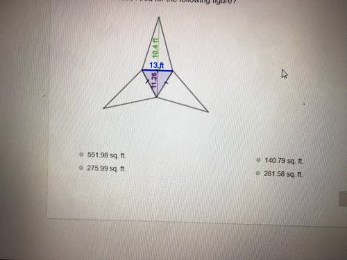Find the surface area for the following figure?