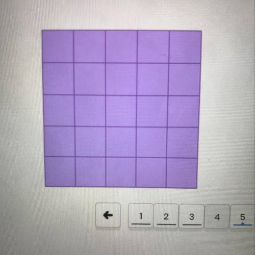 Which calculation could be used to determine the area of this square? A=5+5 A=5x5 A=5+5+5+5 A= 4x5