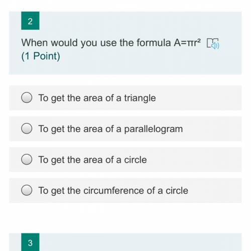 When would you use the formula A=TTr2º