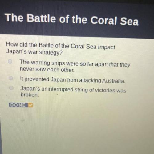 How did the battle of coral sea impact japan war strategy