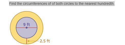Find the circumference and round to the nearest hundredth