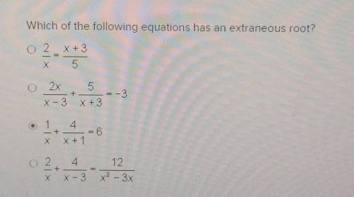 Which of the following equations has an extraneous root?
