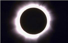 Which picture shows a solar eclipse?