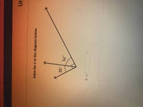Solve the x in the diagram below.