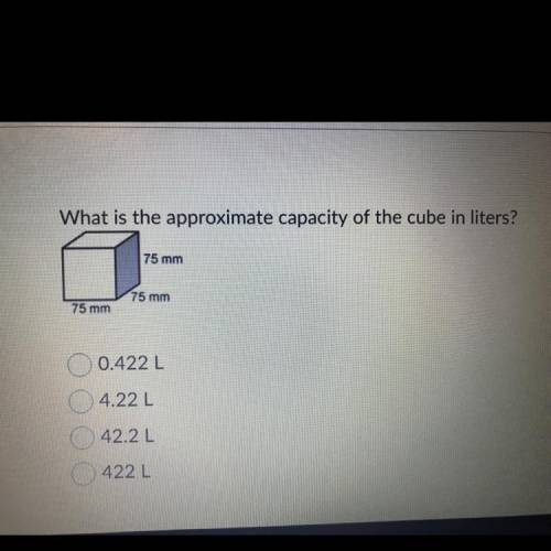 What is the approximate capacity of the cube in liters