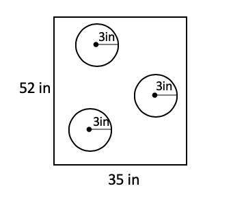 At a school fair, students were challenged to hit one of the small congruent circles on the large re