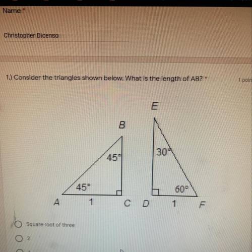 What is the length of AB and DE and EF