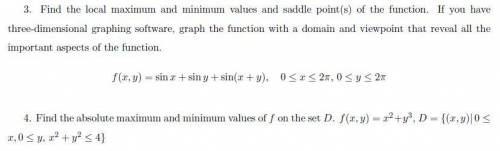 Extremum of a function of several variables