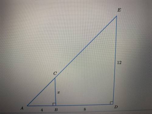 Solve similar triangles solve for x can someone answer please help