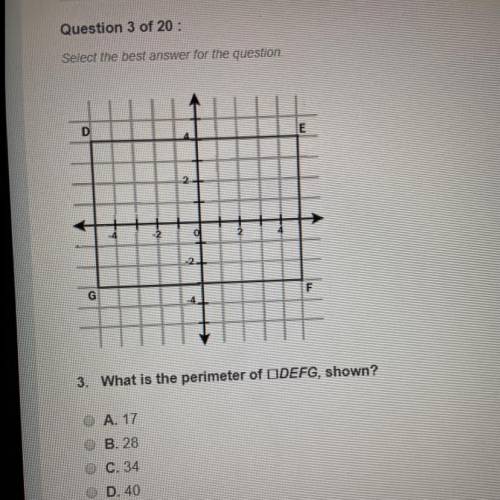 What is the perimeter of DEFG, shown?