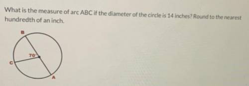 What is the measure of arc ABC?