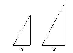 The figures are similar. Give the ratio of the perimeters and the ratio of the areas of the first f