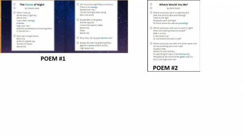 How are these 2 poems alike and different? First, write a paragraph that explains what the poems ha