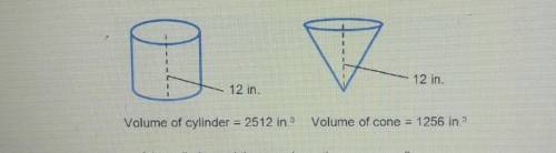 A cylinder and a cone are shown below which explains wether the bases of the cylinder and the cone