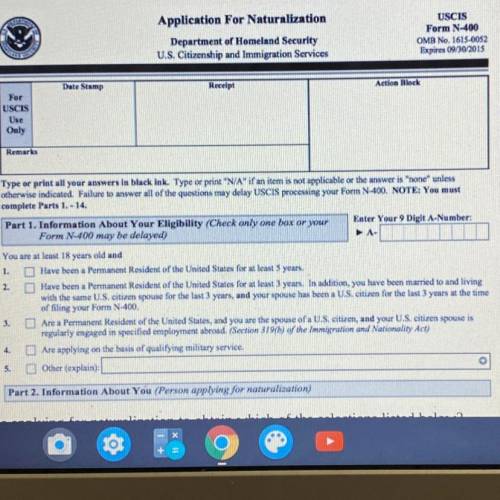 The document above is used by those applying for naturalization to obtain which of the selections l
