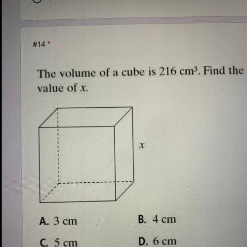 PLEASE HELP ME!! FIND THE VOLUME OF X