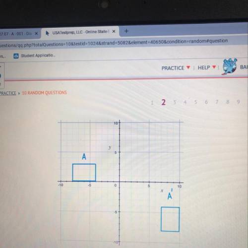 Select a sequence of transformations that will carry rectangle a onto rectangle a’