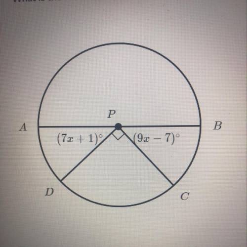 In the figure below, AB is a diameter of circle P. What is the arc measure of major arc AC D in deg