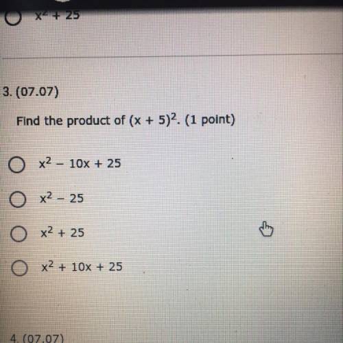 Find the product of (x+5)^2