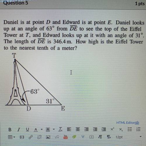 See image, finding the height of a triangle with law of sines