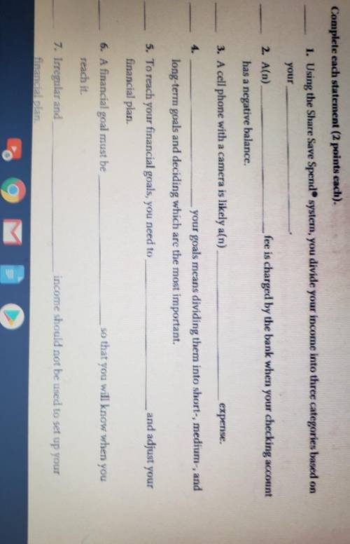 I need help witg this question it fill in a blank question please and thank you