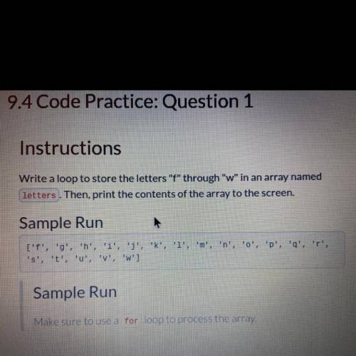 9.4 Code Practice:Question 1