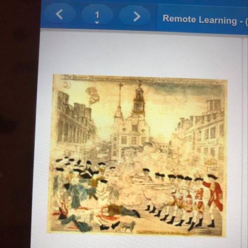 The picture above is a famous engraving by Paul revere of the Boston massacre is an example of A pr