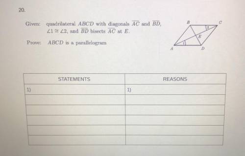 Prove that ABCD is a parallelogram. (Look at image).