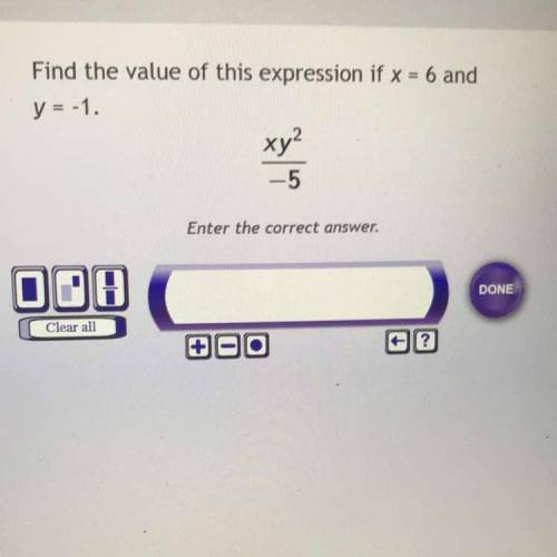 Find the value of this expression if x = 6 and y = -1