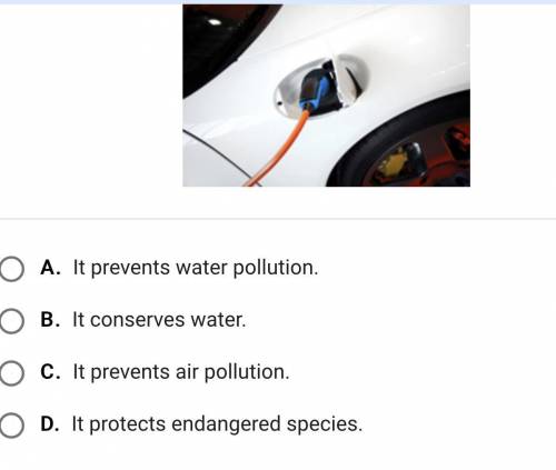 Which of these results is an advantage of the green transportation technology shown in the picture