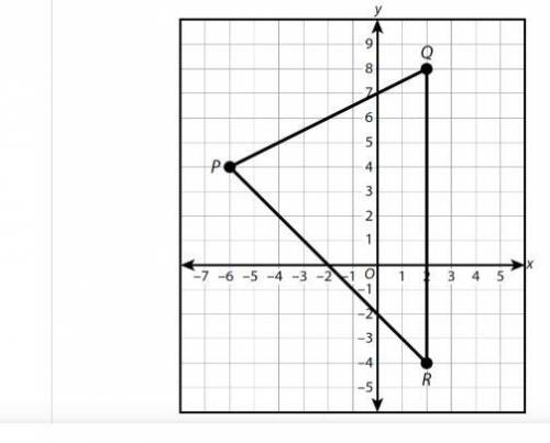 What are coordinates of the vertices Of triangle P , Q ,R