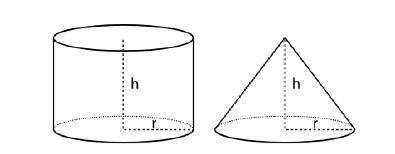 A cone and a cylinder have the same height and their bases are congruent circles If the volume of t