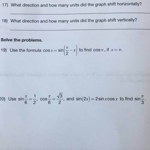 Please help!!! Need help with 17, 18, 19, and 20