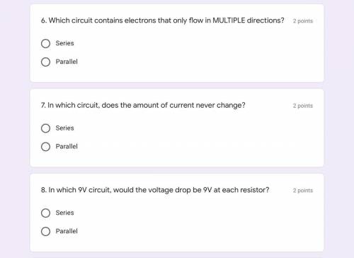 A few Physics questions regarding circuits and electricity.
