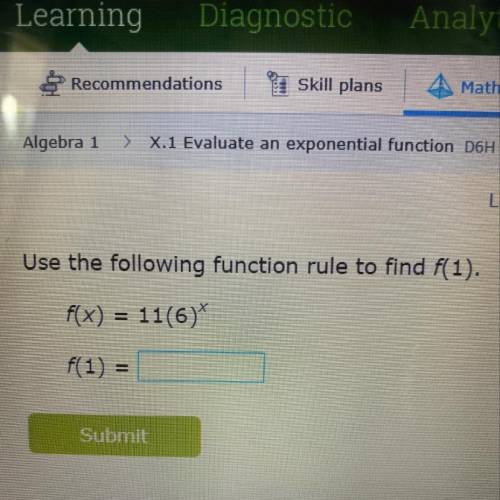 Use the following function rule to find f(1)
