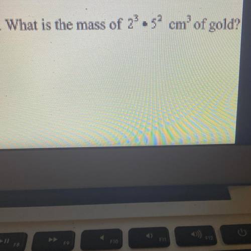 What is the mass of 2.5 cm of gold?