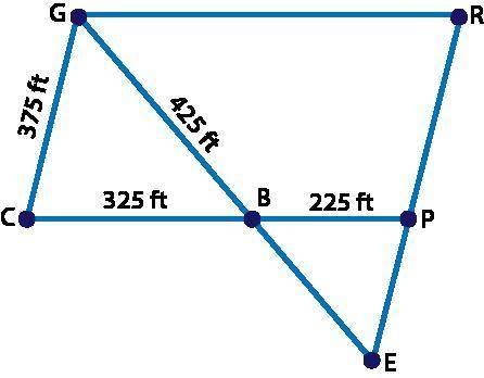 40PTS!!! The diagram below models the layout at a carnival where G, R, P, C, B, and E are various l