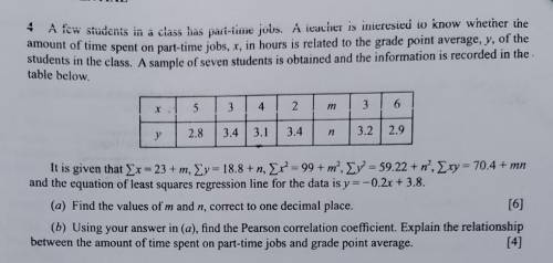 This is mathematic management's question (correlation and regression). Can somebody help me to solv