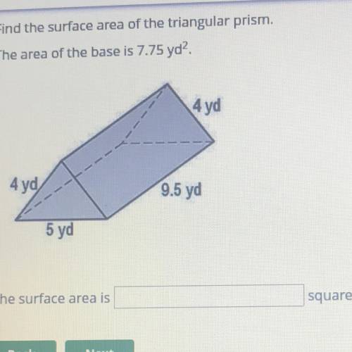 PLEASE HELP Find the surface area of the triangular prism.