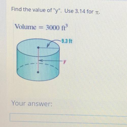 PLEASE HELP ME  Find the value of y. Use 3.14