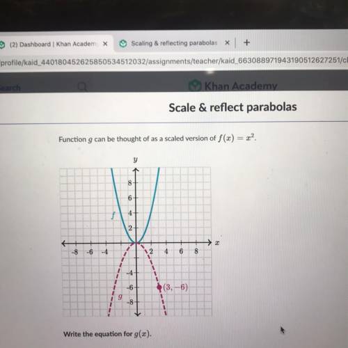 How do I scale and reflect a parabola? Like this: