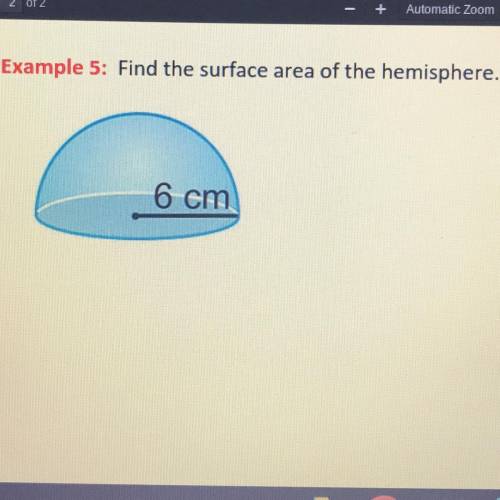 Find the surface area of the hemisphere