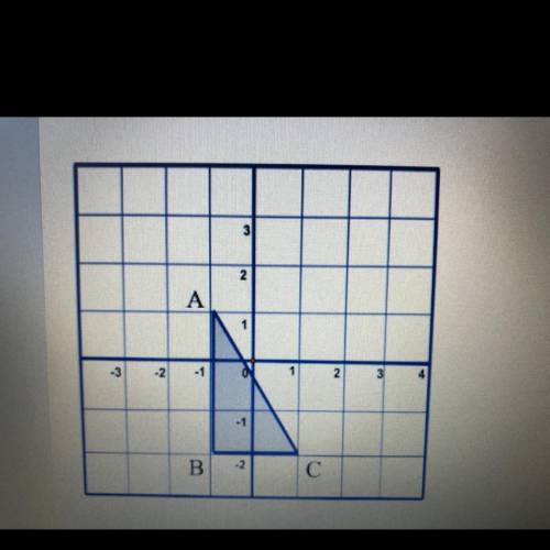 The diagram shows a geometric figure on a coordinate plane. The figure is translated left two units