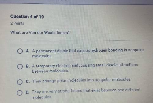 HELP. what are van der waals forces?