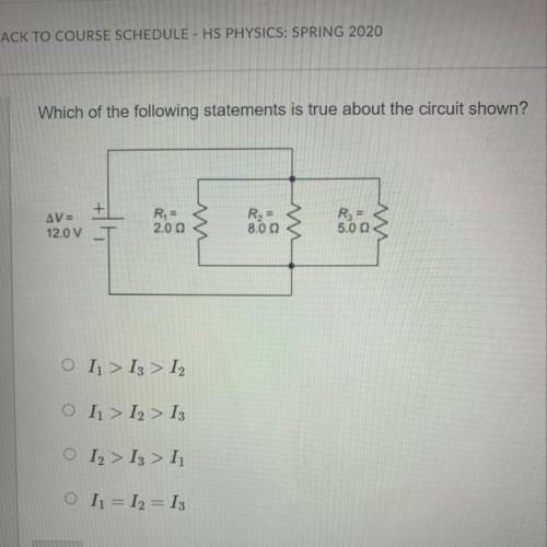Which of the following statements is true about the circuit shown