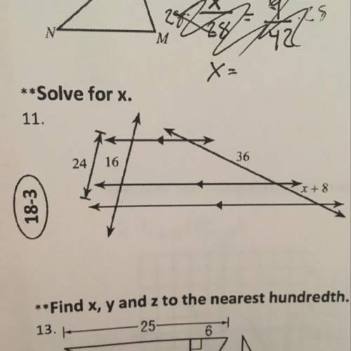 Solve for x number 11