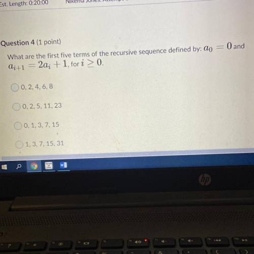 What are the first five terms of the recursive sequence defined by.